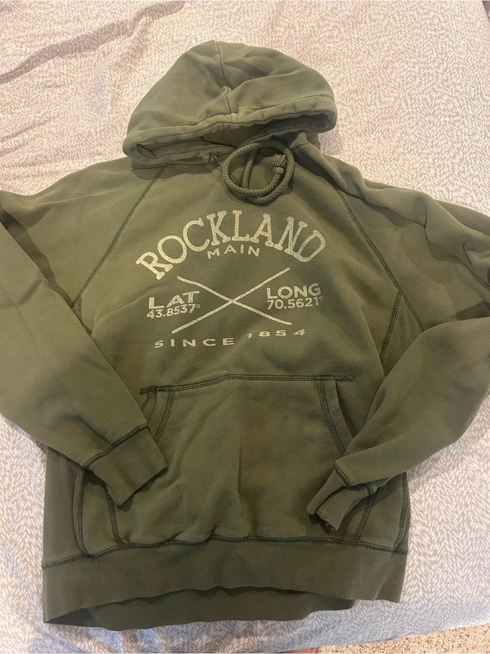 Olive Green Pullover Hoodie